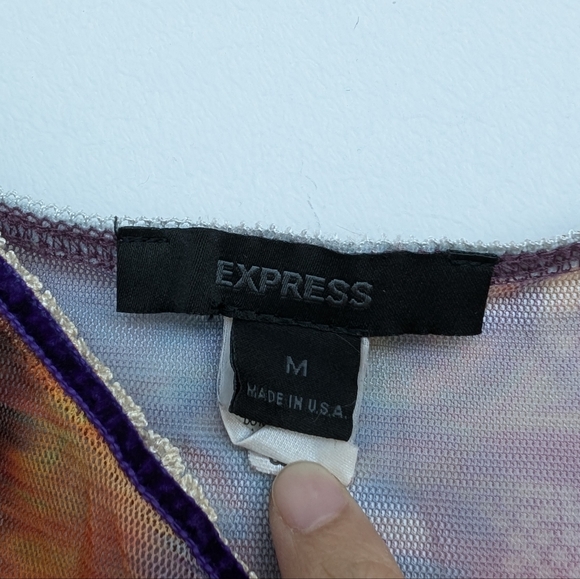 Vintage Express Rainbow Sheer Mesh Raw Hem Bow Detail Adjustable Cami Lace Trim - Picture 10 of 15